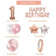 JeVenis Decoración de Fiesta de Primer Cumpleaños en Oro Rosa con Dulce Corazón y Globos de Feliz Cumpleaños Online now