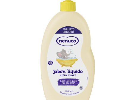 (Sin dosificador) Nenuco Jabón Líquido Ultra Suave con Aloe Vera para Cuerpo y Cabello - Formato Ahorro 1100 ml Embalaje Deteriorado Discount