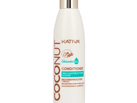 Acondicionador Kativa Coconut 250 ml - Reconstrucción, Brillo e Hidratación para Cabello Muy Dañado, Sensibilizado y Seco con Aceite de Coco Orgánico Embalaje Deteriorado Hot on Sale