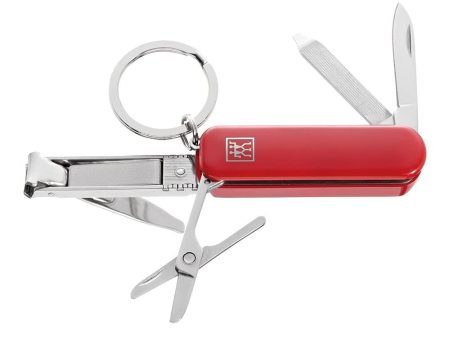 ZWILLING Multiherramienta de manicura y pedicura con llavero, incluye tijeras, cortaúñas y lima, roja, 60 mm Embalaje Deteriorado Discount