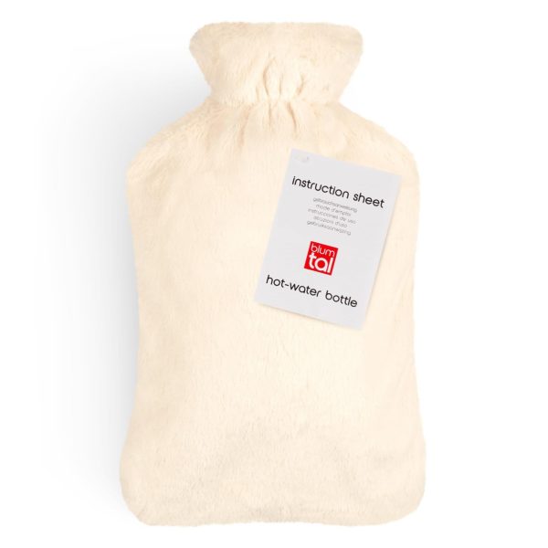 Blumtal bolsa de agua caliente premium con funda de peluche - bolsa de agua caliente de caucho natural - a prueba de fugas en blanco Embalaje Deteriorado Hot on Sale