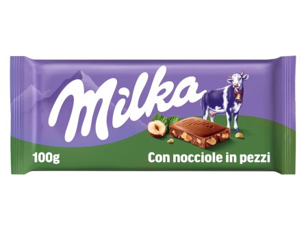 Tableta de Chocolate Milka con Avellanas 100g Embalaje Deteriorado (Cad: 03 07 2025) For Sale