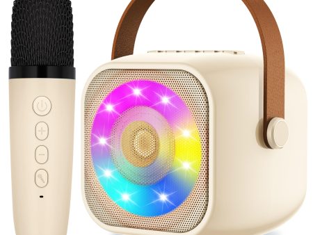 (Falta 1 Micrófono) - Karaoke, Máquina para Niños y Micrófonos Inalámbricos, Altavoz Bluetooth Portátil Embalaje Deteriorado Sale