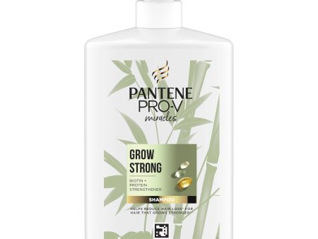 (Sin dosificador) - Pantene Pro-V Miracles Crecimiento con Fuerza - Champú Fortificante para Cabello Seco y Dañado, 1 L con Biotina y Proteínas Embalaje Deteriorado Sale