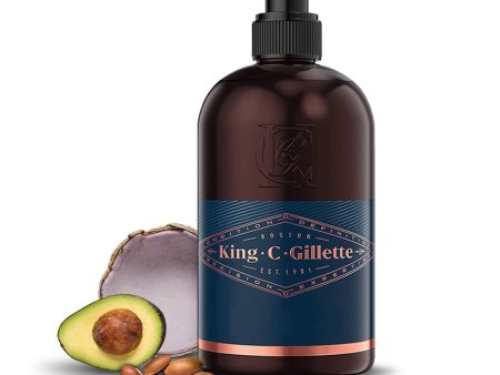 (Sin dosificador) Limpiador de Barba y Rostro para Hombres King C. Gillette con Agua de Coco, Aceite de Argán y Aceite de Aguacate - 350 ML Embalaje Deteriorado Discount